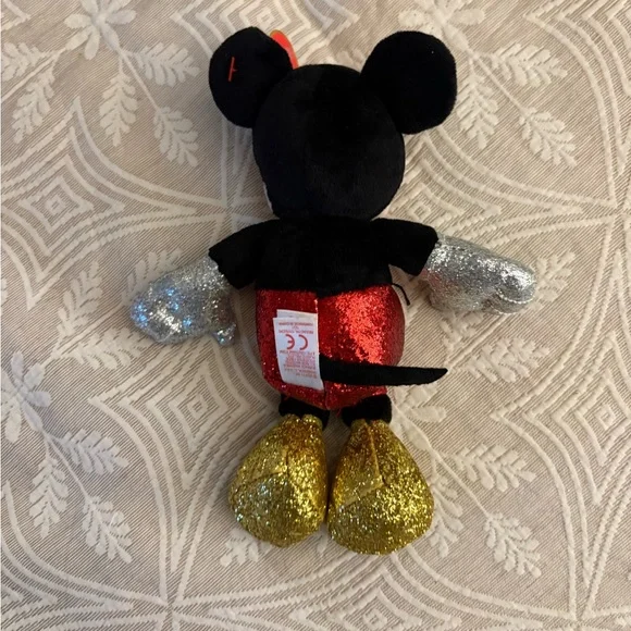 Disney Mickey Mouse Plush with Red, Gold, and Silver Accents - Picture 3 of 3